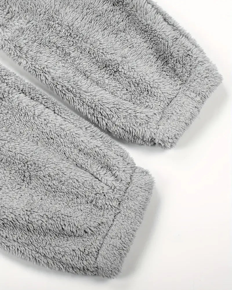 Fleece-Lined Thick Furry Jumpsuit