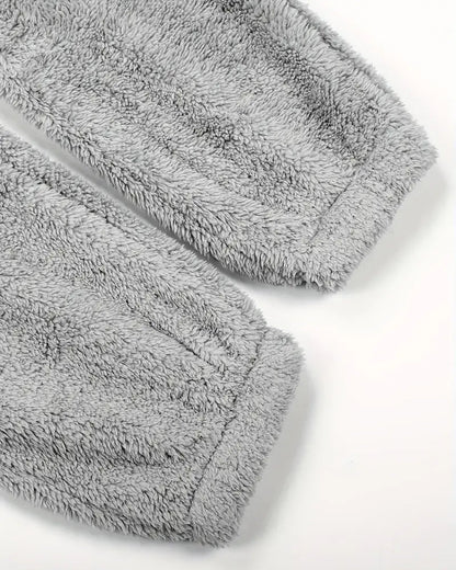 Fleece-Lined Thick Furry Jumpsuit