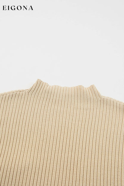 Oatmeal Patch Pocket Ribbed Knit Short Sleeve Sweater All In Stock Best Sellers cable knit clothes EDM Monthly Recomend Fabric Ribbed Hot picks Occasion Daily Print Solid Color Season Fall & Autumn shirt shirts short sleeve shirt Sleeve Short Sleeve Style Casual Sweater sweaters top tops