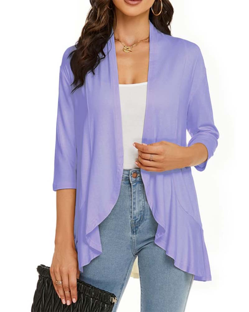 Women's Casual Lightweight Open Front Cardigan