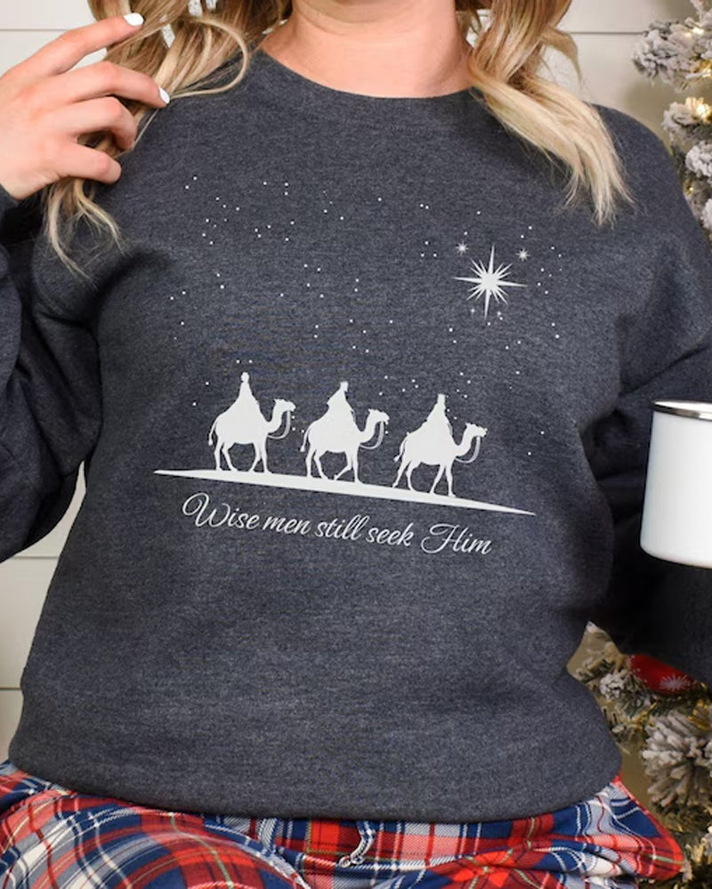 Women's Three Wise Men Sweatshirt 2024 F/W Christmas Hoodies & Sweatshirts Three wise men women's christmas