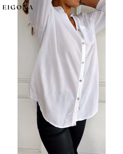 Paneled sequin button casual top blouses & shirts spring summer