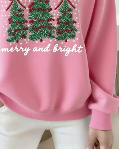 Drop-Shoulder Printed Pullover Sweatshirt