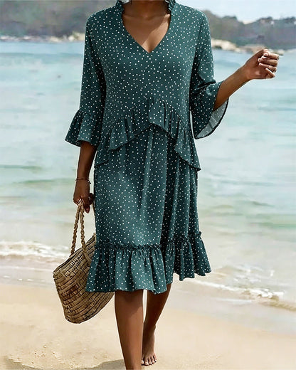 Polka Dot Ruffle Dress