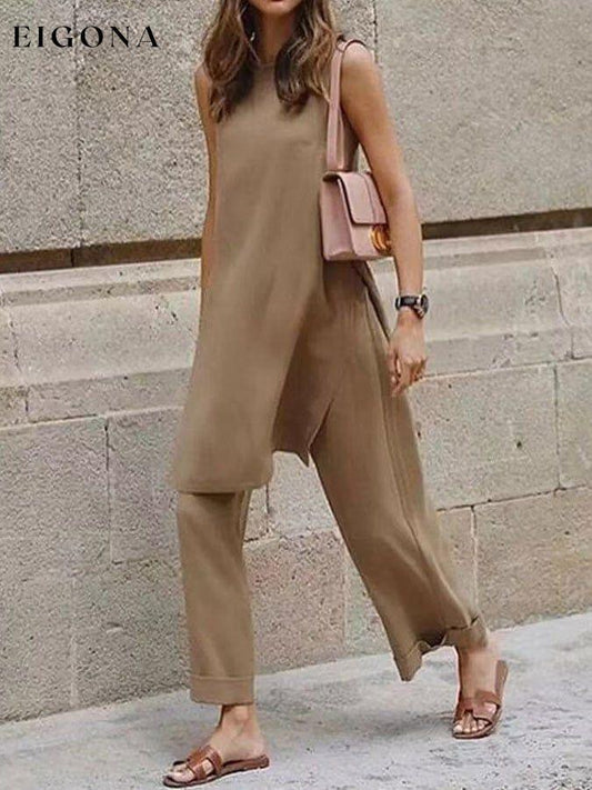 Casual Loose Two-Piece Suit cotton linens suit