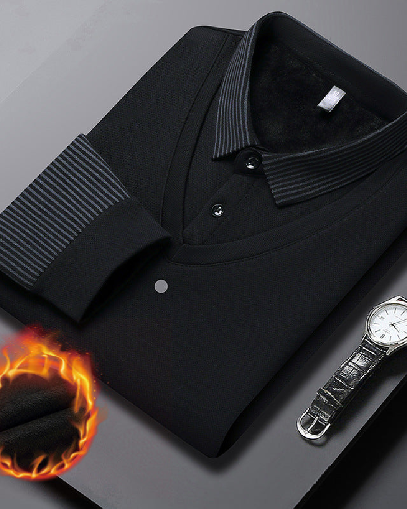 ⏳Limited Time 50% Off💥Striped Lapel Fake Two-Piece Shirt