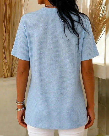 Waffle Henley Short Sleeve T-Shirt