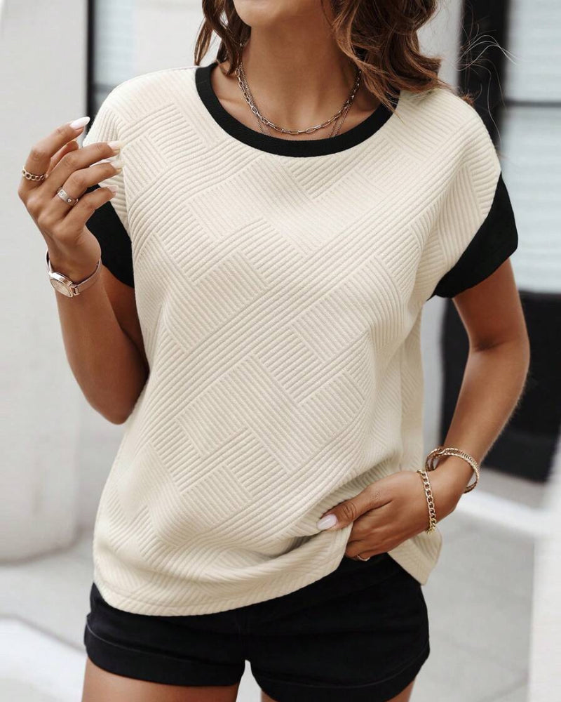 Casual Striped Texture Top