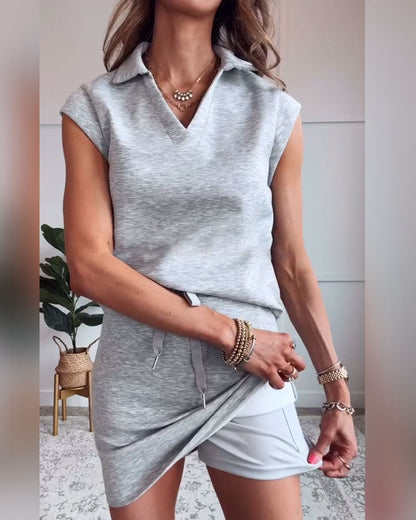 Fashion Casual Short-Sleeved Two-Piece Set