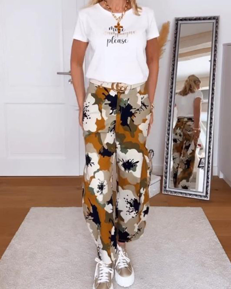 Pantaloni alla zuava casual stampati