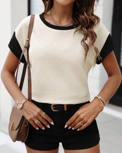 Casual Striped Texture Top