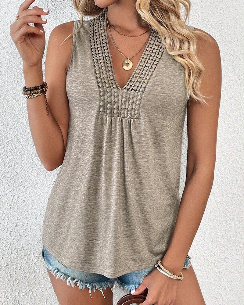 Knitted Sleeveless Casual Tank Top spring summer tank tops & camis