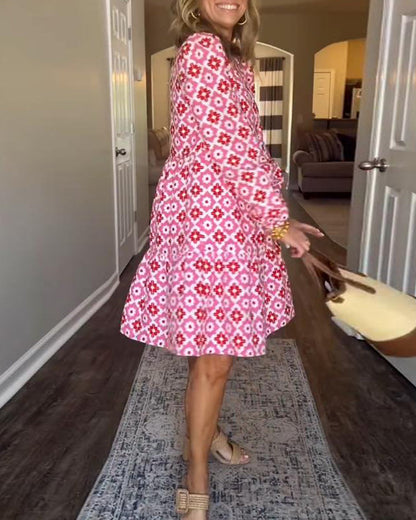 Fashionable And Elegant Printed Dress