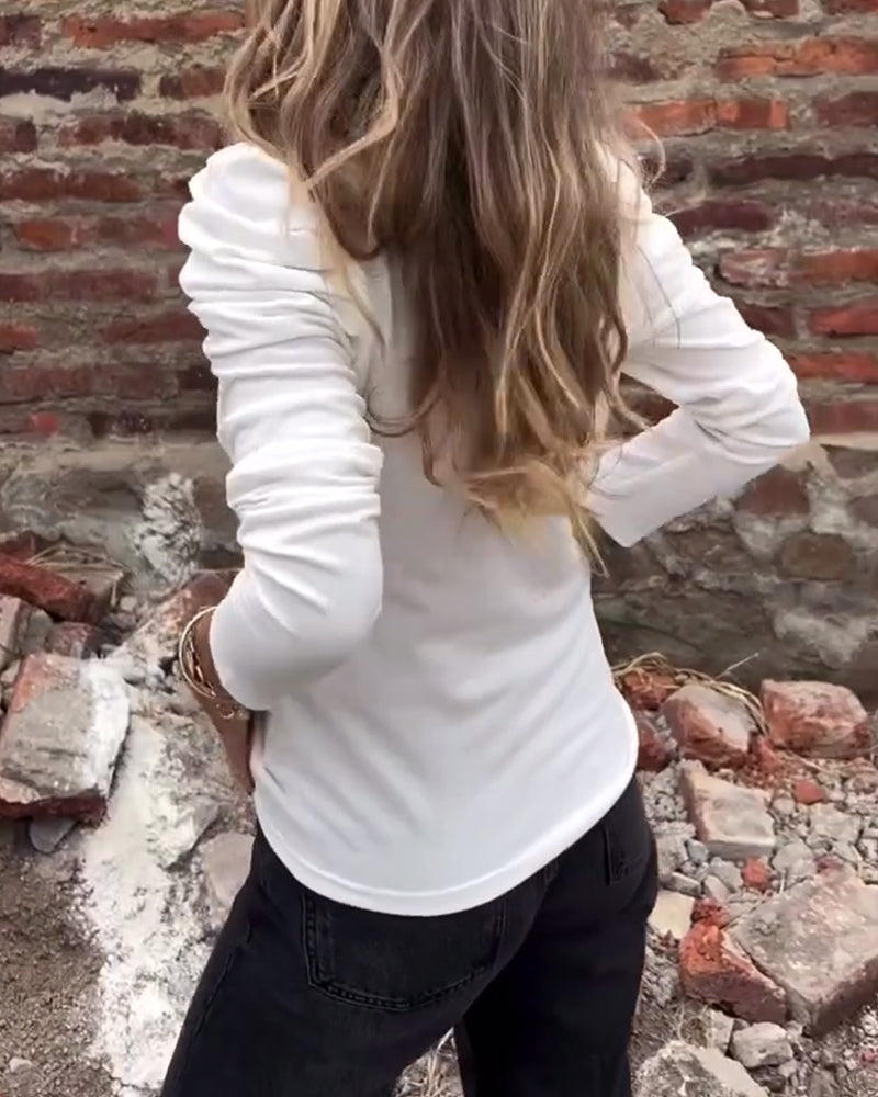 Round Neck Stylish Casual Top