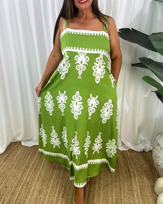 Backless Suspender Dress