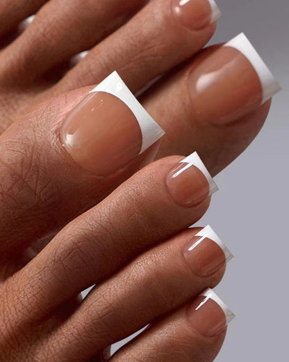 French Short Nude Toe Nails
