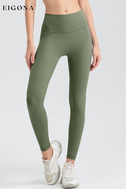 Wide Waistband Sport Leggings Moss clothes Ship From Overseas Y.D