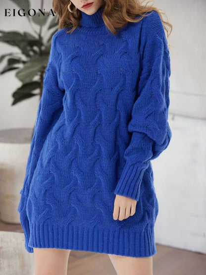 Cable-Knit Turtleneck Sweater Dress clothes Ship From Overseas Shipping Delay 10/01/2023 - 10/02/2023 Sweater sweaters Y*X