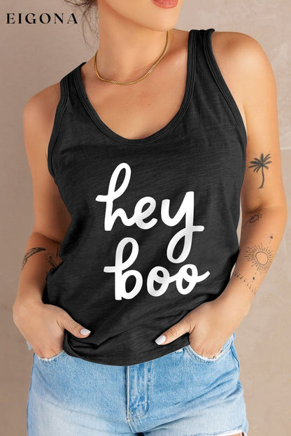 HEY BOO Graphic Tank Top Black clothes Ship From Overseas SYNZ t shirts trend