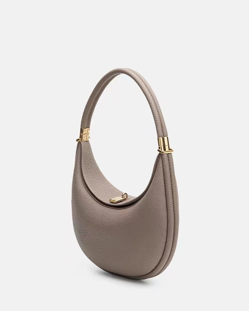 Solid color elegant crescent shape underarm shoulder bag 202466 bags