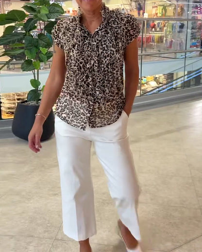 Leopard Print Casual Shirt