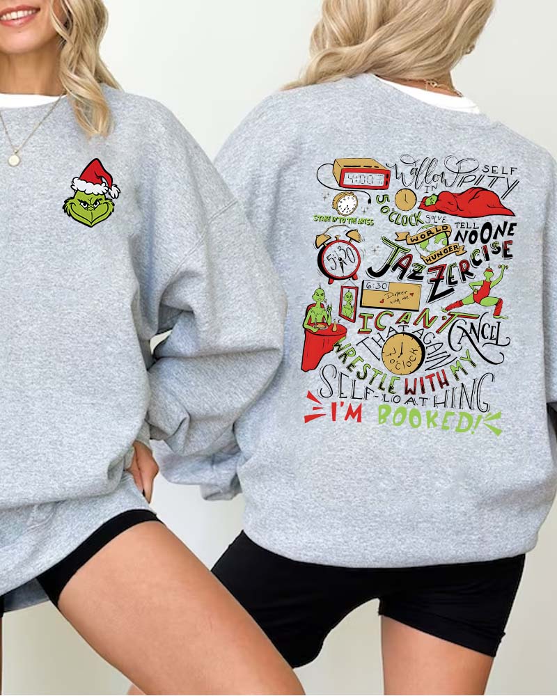 Christmas fun printed long-sleeve sweatshirt 2024 f/w Christmas & Grinch sweatshirts