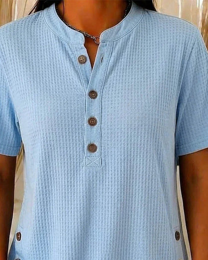 Waffle Henley Short Sleeve T-Shirt