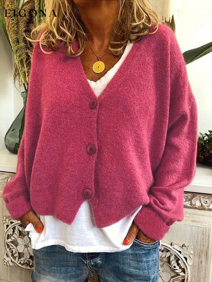 Women's Casual Loose Sweater Knit Cardigan top tops