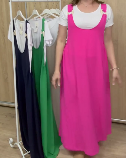 T-Shirt And Overalls Set