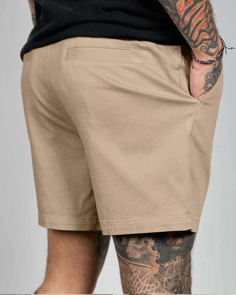 Men's Elastic Waist Casual Straight Leg Short