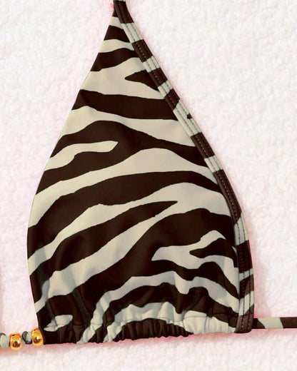 Zebra Print Triangle Sexy Bikini