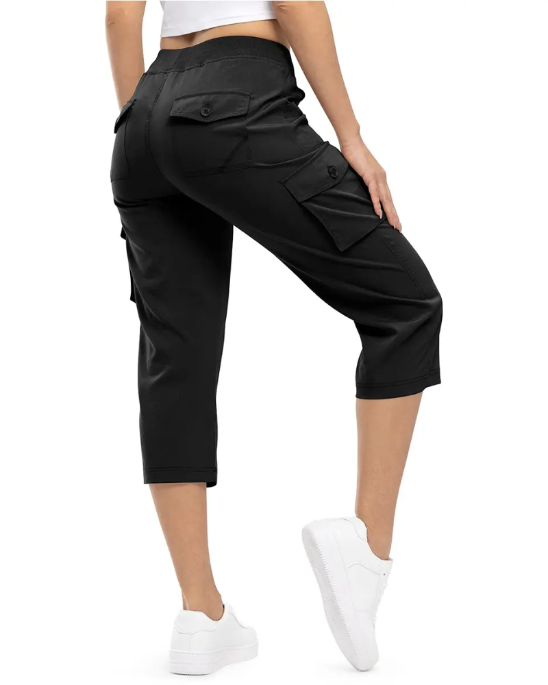 Casual Cropped Multi-Pocket Hiking Pant