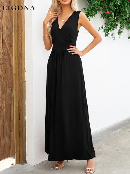 Surplice Neck Sleeveless Maxi Dress clothes dress dresses long dress maxi dress Putica Ship From Overseas Shipping Delay 09/29/2023 - 10/04/2023