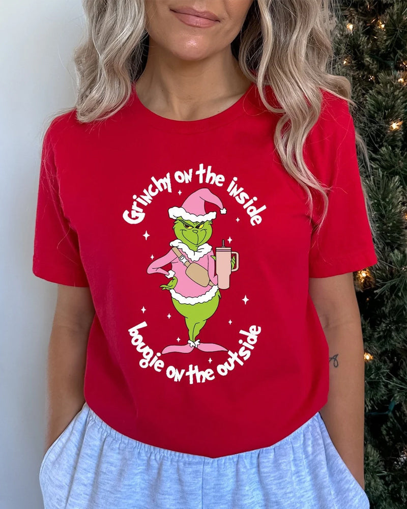 Grinchy on the inside T-shirt 2024 f/w christmas grinch spring summer T-SHIRTS