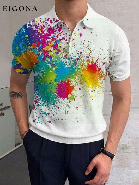 Casual Print Business Polo Shirt men