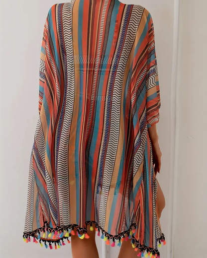 Striped Bra Strap Swimsuit