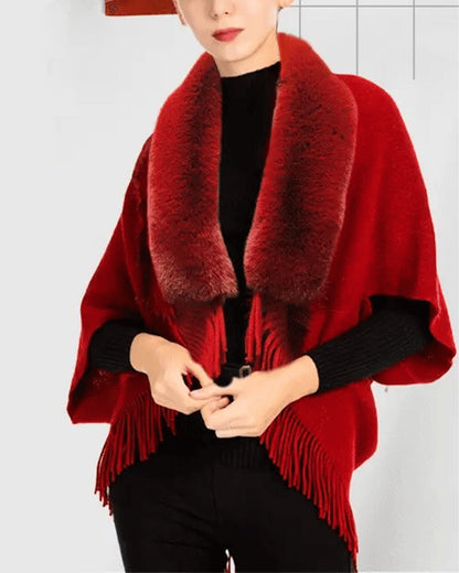 Fashionable Thick Fur Collar Scarf Cloak
