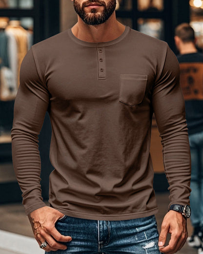 Breathable Pullover Long-Sleeved Men's Top
