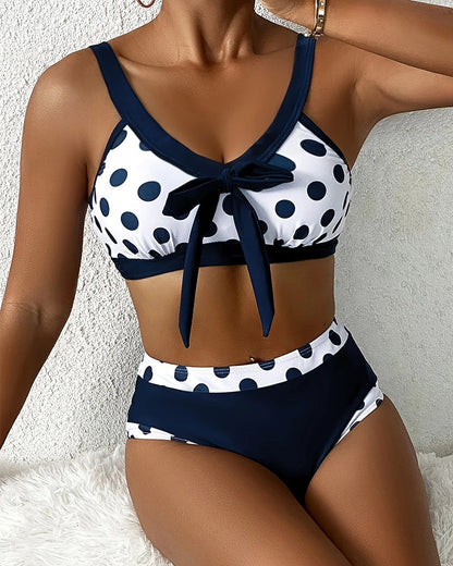 Casual Polka Dot Print Two-Piece Bikini