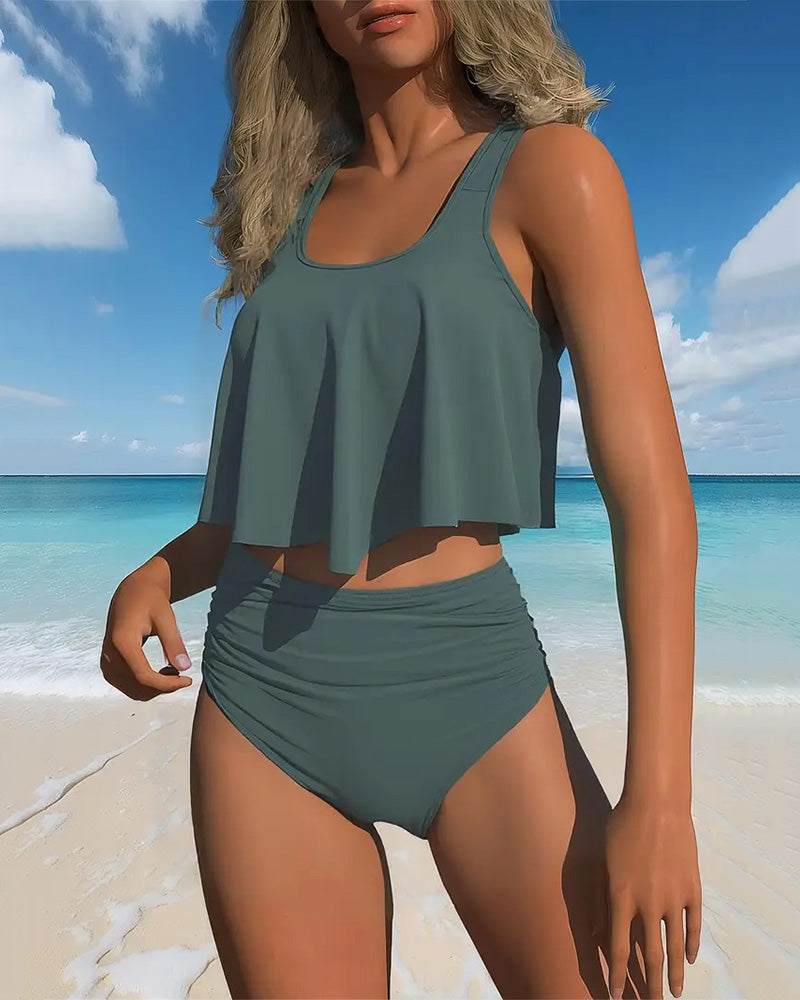 High Waisted Vest Swimsuit