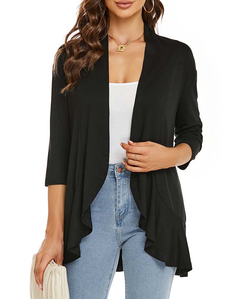 Women's Casual Lightweight Open Front Cardigan