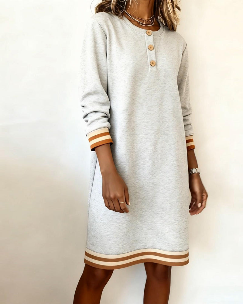 Contrast Color Fashion Dress