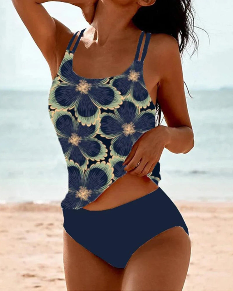 Sling floral print tankini summer tankinis