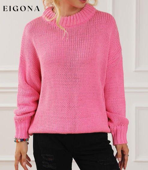 Round Neck Long Sleeve Sweater clothes Ship From Overseas SYNZ