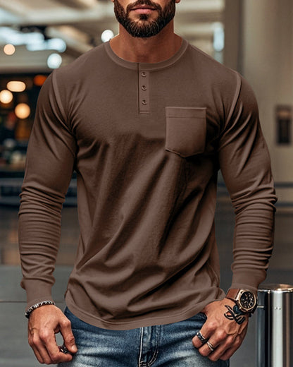 Breathable Pullover Long-Sleeved Men's Top