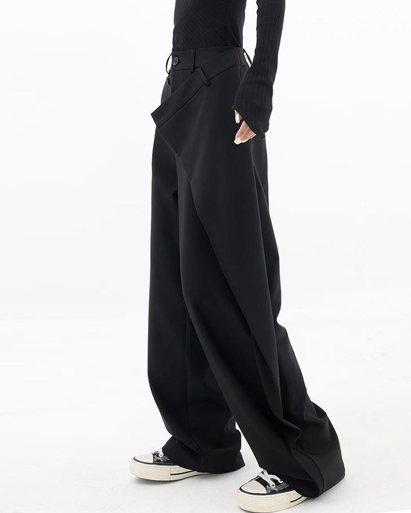 Irregular patchwork solid color trousers 2023 f/w 23BF pants