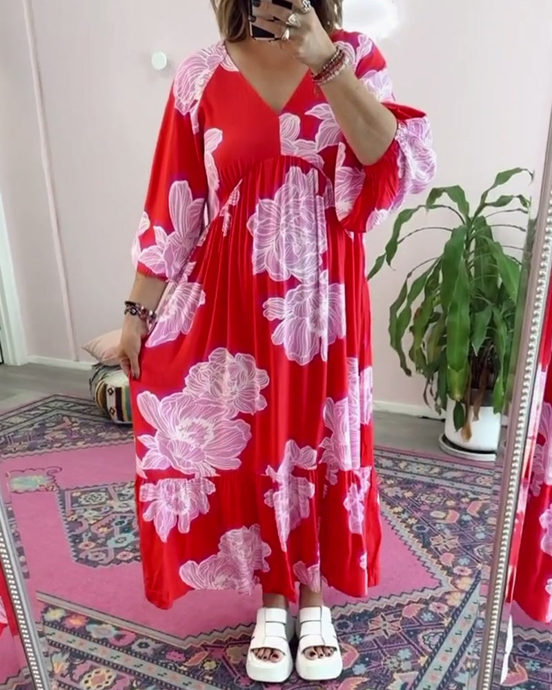 Loose paneled floral dress casual dresses summer