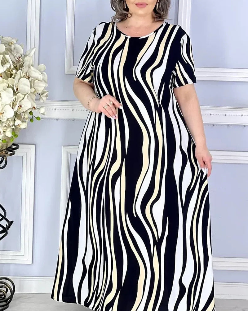 Casual Loose Round Neck Dress