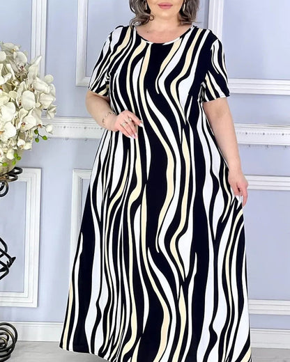 Casual Loose Round Neck Dress