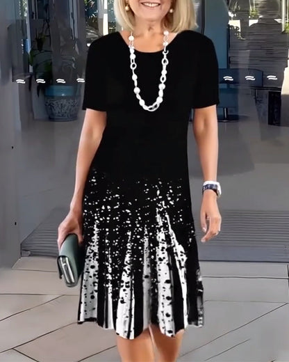 Temperamental Commuter Print Dress